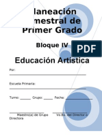 Plan - 1er Grado Bloque 4 Educaci N Art Stica