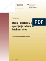 Stanje i Problemi u Oblasti Upravljanja Vodama Na Lokalnom Nivou