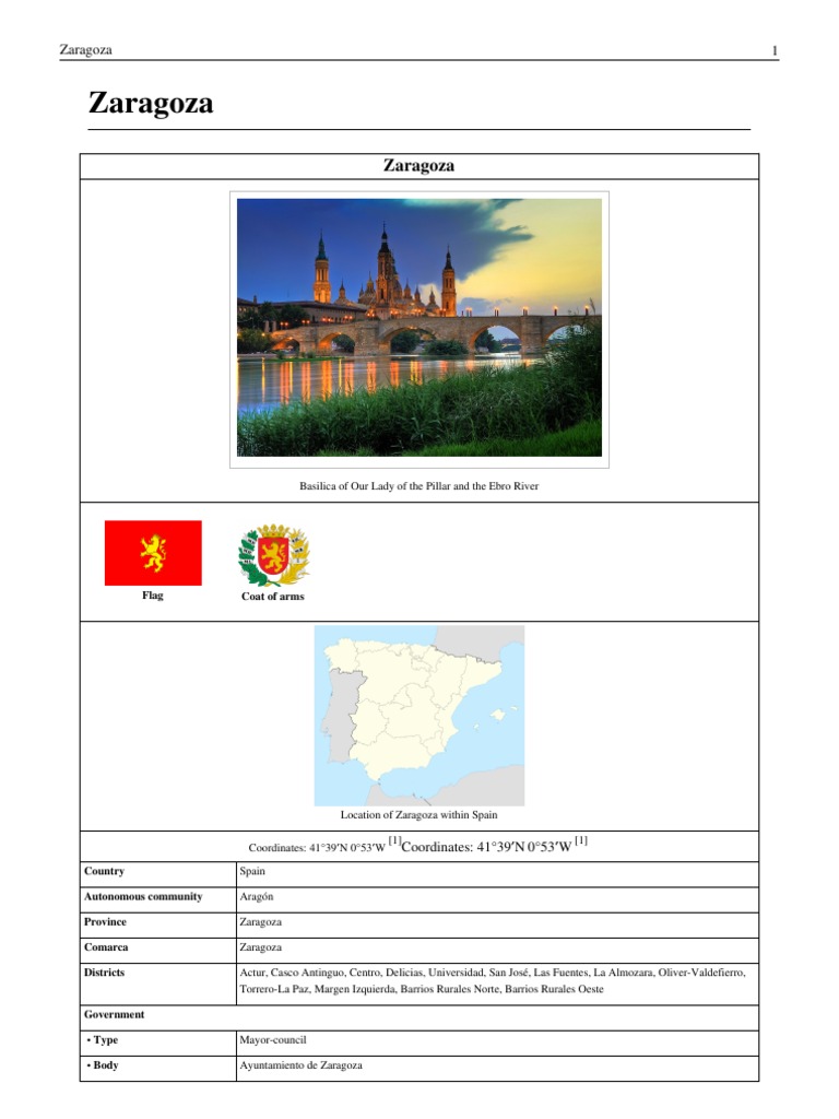 Zaragoza | PDF | Social Science | Travel