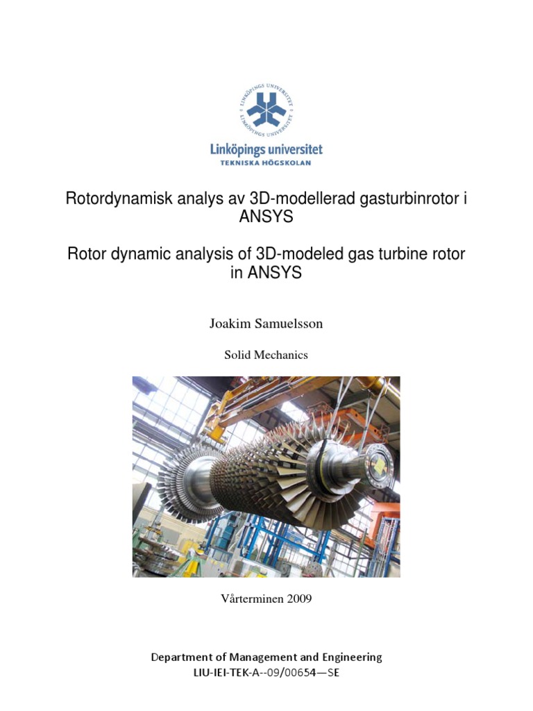 Rotor Dynamics Analysis in ANSYS | PDF | Gas Compressor | Gas Turbine