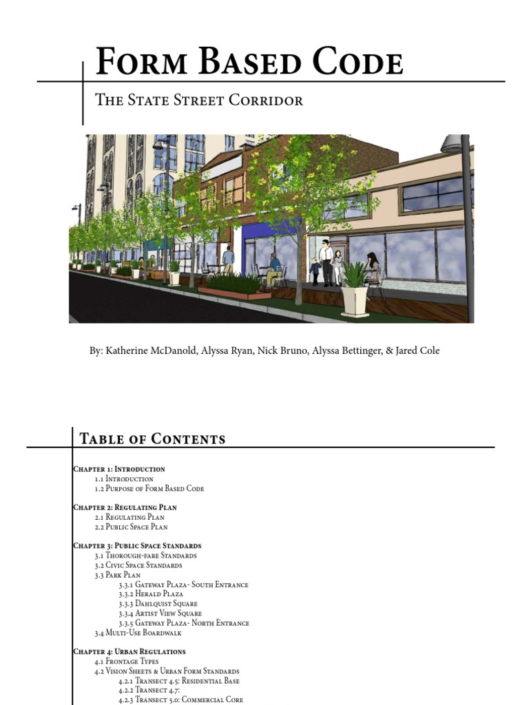 State Street Form Based Code | Download Free PDF | Stormwater | Street