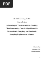 Scheduling of Trucks at A Cross Docking Warehouse Using Genetic Algorithm