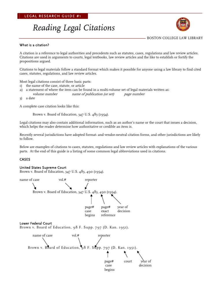 Legal Research _ Citations (U.S.) Case Citation United