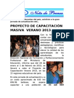 Nota Capacitacion 2013