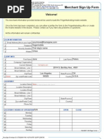 Merchant Sign Up Form: Welcome!