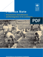 Practice Note - Disarmament, Demobilization and Reintegration of Ex-Combatants