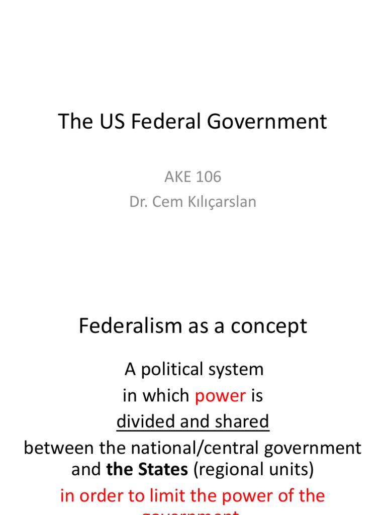 Understanding U.S. Federalism Explained | PDF | Article One Of The ...