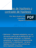 Clase 4 A Dócimas de Hipótesis o Contraste de Hipótesis (Teoria)