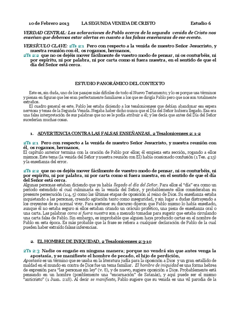 La Segunda Venida de Cristo | PDF