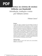 HUMBOLDT, Wilhelm von. Sobre reformas no sistema de ensino.pdf