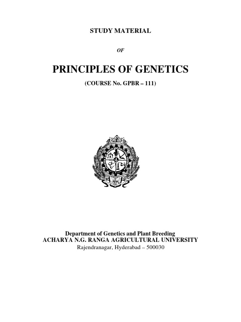 Principles of Genetics | PDF | Cell Nucleus | Cell (Biology)