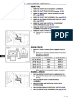 Remove and Replace Front Power Seat Lumbar Switch