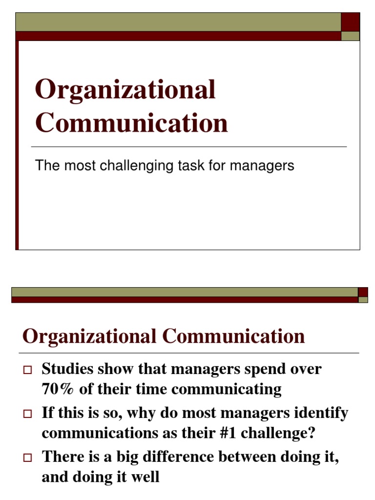 Enhancing Organizational Communication Skills | PDF