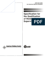 Aws b5.9 Specification for the Qualification of Welding Supervisors