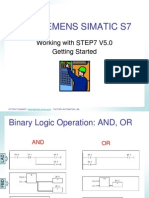 PLC SIEMENS SIMATIC S7 Working with STEP7 V5.0 Getting Started