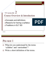 WEEK 2 Lecture Syllabus Design