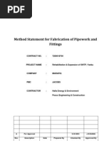 Method Statement For Fab of Pipework and Fittings