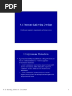 3.6 Pressure Relieving Devices: - Codes and Regulatory Requirements and Best Practices