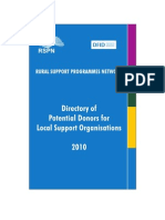 Directory of Potential Donors for Lsos 2010