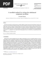 A Modified Method For Solving The Unbalanced Assignment Problems