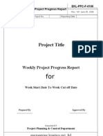 EKL-PPC-F-0106 Weekly Project Psfegrogress Report