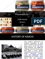 History and Nutrition of Korean Kimchi