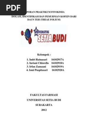 Laporan Praktikum Fitokimia