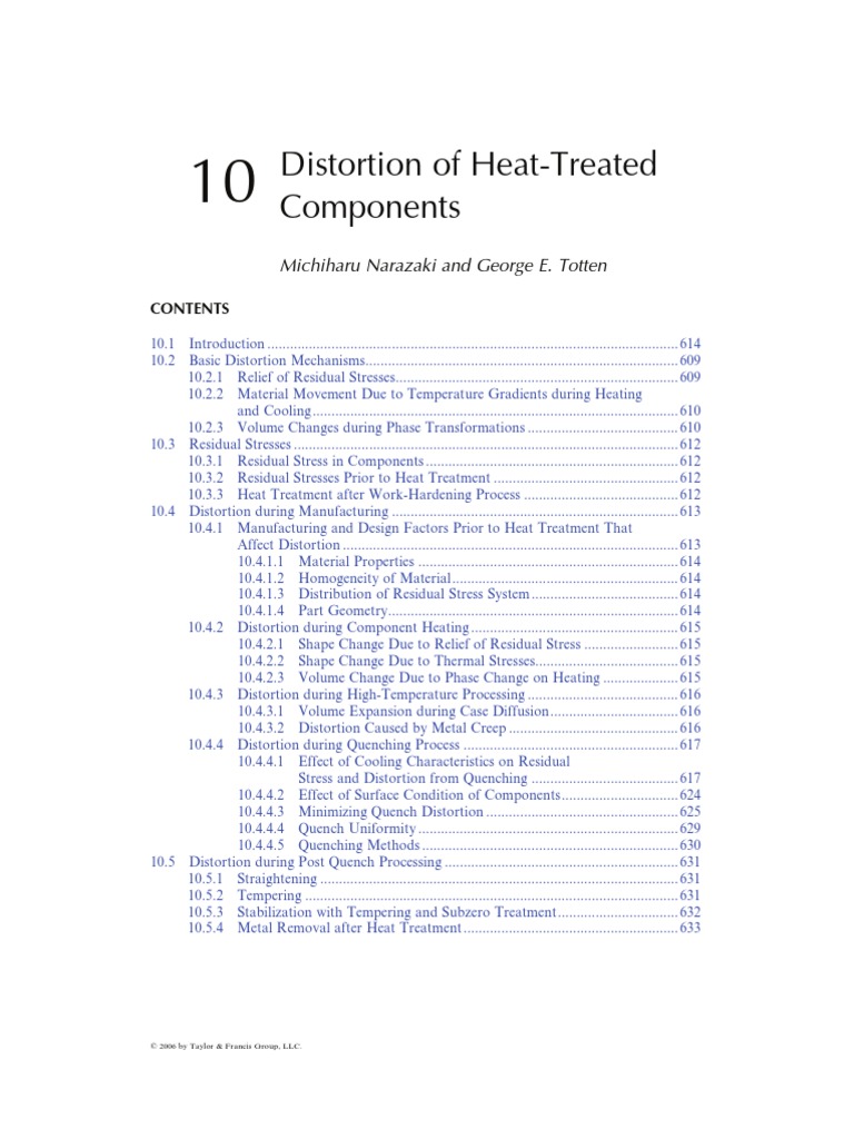 Heat Treatment Distortion in Steel Components | PDF | Heat Treating ...
