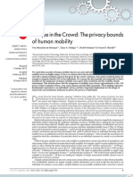 Unique in The Crowd: The Privacy Bounds of Human Mobility: Scientific Reports