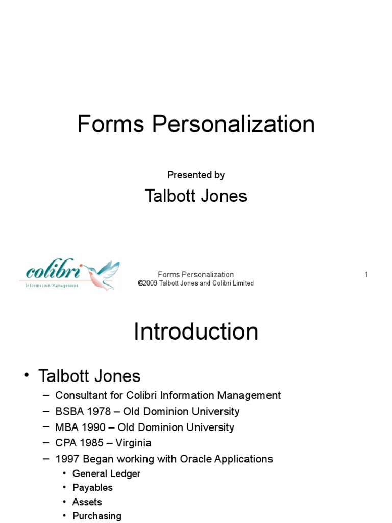 Oracle Forms Personalization Guide | PDF | Sql | Areas Of Computer Science