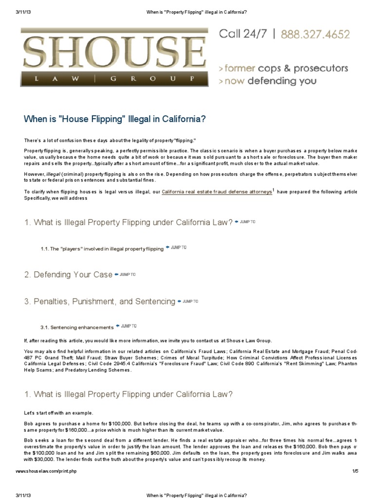 When Is Property Flipping Illegal PDF Felony Theft
