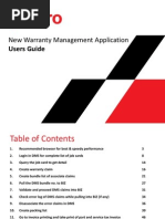 New Warranty Management Application Users Guide