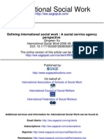 Defining International Social Work from an Agency Perspective