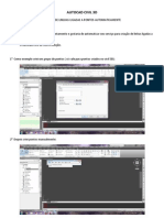 AUTOCAD CIVIL 3D-Linhas a Pontos
