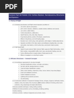 Content: Part-66 Module 11A. Turbine Airplane Aerodynamics, Structures and Systems