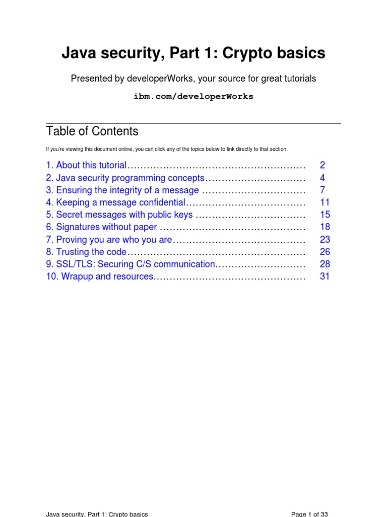Security Tutorial | PDF