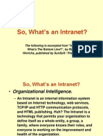 So, What'S An Intranet?: The Following Is Excerpted From "Intranets: Hinrichs, Published by Sunsoft / Prentice Hall