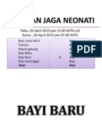 Kaporan Jaga Neonati 3-4-2013