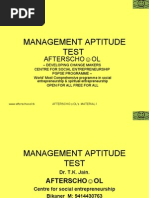 Management Aptitude Test 17 Nov