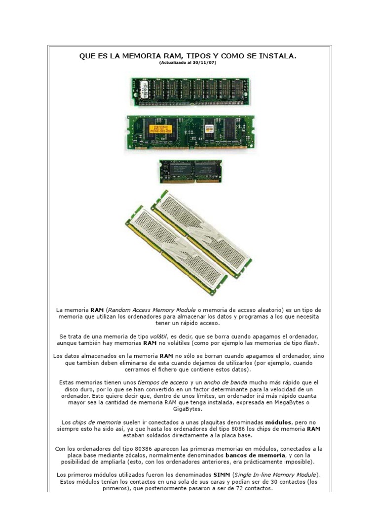 Que Es La Memoria Ram?