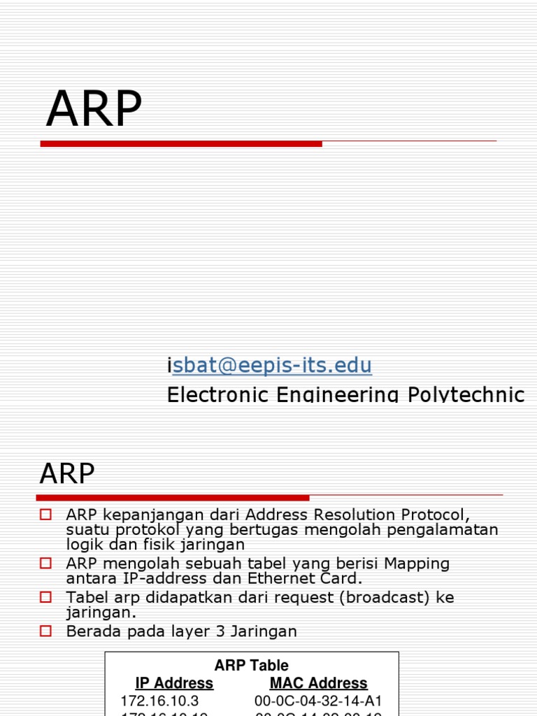 ARP: Address Resolution Protocol Explained | PDF