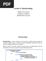 Lecture 5: Backtracking: Depth-First Search N-Queens Problem Hamiltonian Circuits