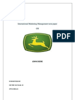 International Marketing Management Term Paper ON: John Deere