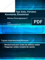 04 Tipe Data Variabel Konstanta Enumerasi