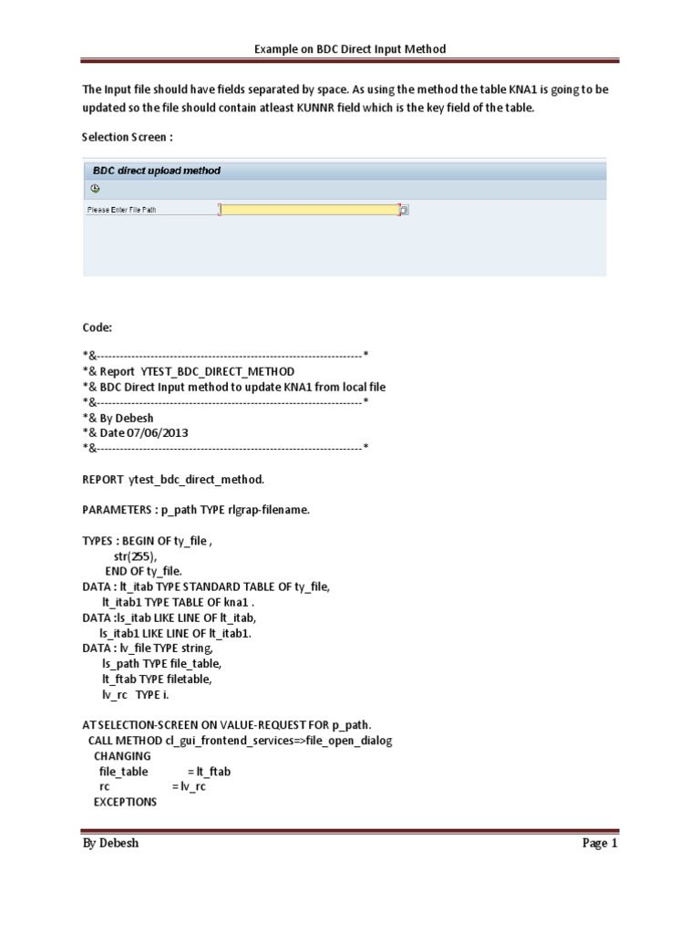 Sap business partner upload program