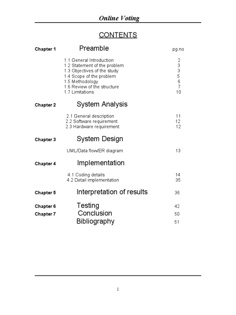 Designing an Online Voting System: Analysis, Implementation and Testing ...