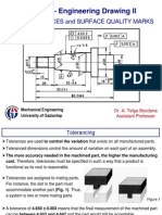 ME 114 - Engineering Drawing II: Fits, Tolerances and Surface Quality Marks