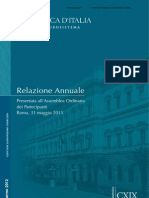 Relazione annuale sull'economia italiana pubblicata da Banca d'Italia 30-05-2013