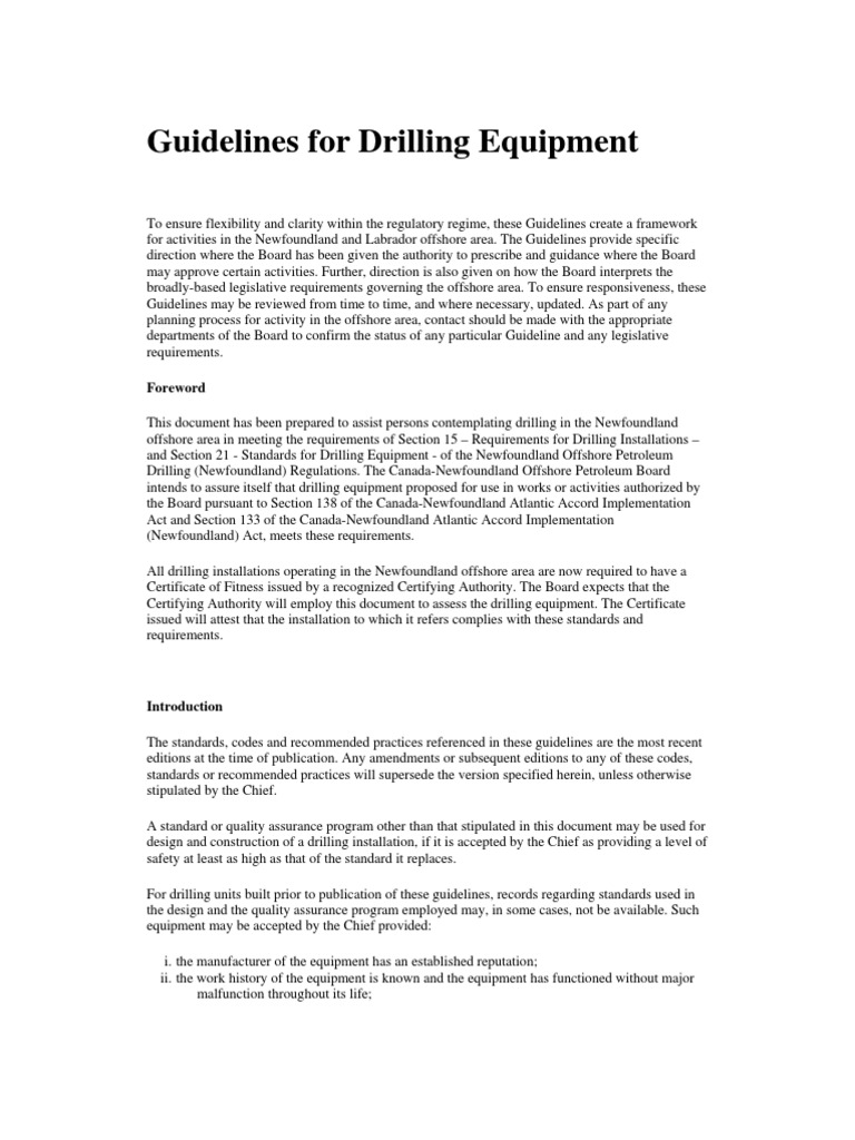 Guidelines For Drilling Equipment: Foreword | PDF | Blowout (Well ...