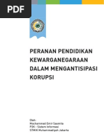 Download Peranan Pendidikan Kewarganegaraan Dalam Mengantisipasi Korupsi by Mochammad Emir SN146323363 doc pdf